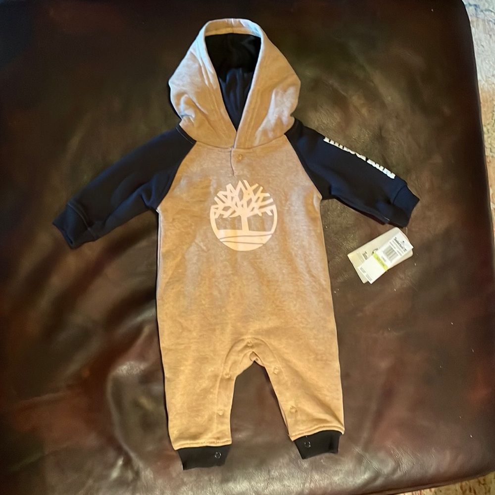 Timberland one piece outfit, 3-6 months